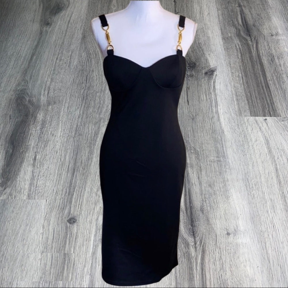 Venus Little Black Dress w/ Gold Hardware Straps (never worn)